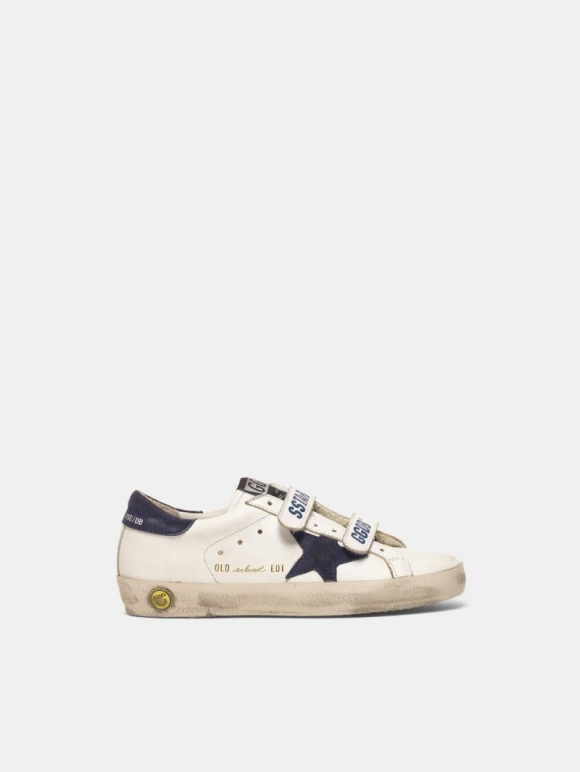 Old School golden goose sneakers in leather with suede star and