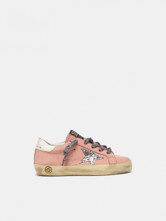 Super-Star golden goose sneakers in nubuck with glitter star