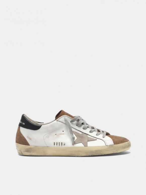 Super-Star golden goose sneakers in leather with suede insert