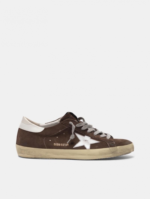 Super-Star golden goose sneakers in suede with silver star