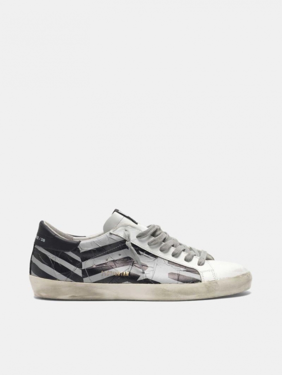 Super-Star golden goose sneakers with heat-sealed tape flag