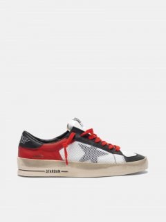 Stardan golden goose sneakers in leather with mesh inserts