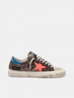 May golden goose sneakers in glitter and suede