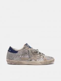 Super-Star golden goose sneakers in all-over glitter with suede