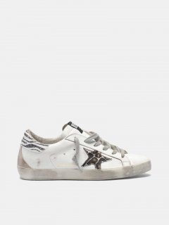 Super-Star golden goose sneakers with leopard-print star and zeb