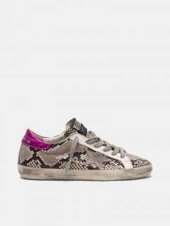 Super-Star golden goose sneakers in python-print leather