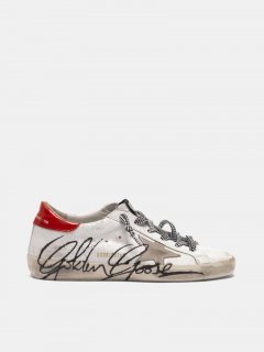 Super-Star golden goose sneakers in crackle effect patent leathe