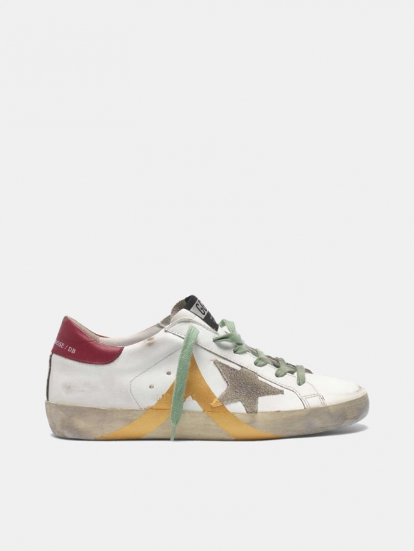 Super-Star golden goose sneakers in leather with gold-coloured d