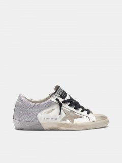 Super-Star golden goose sneakers with glitter back and double fo