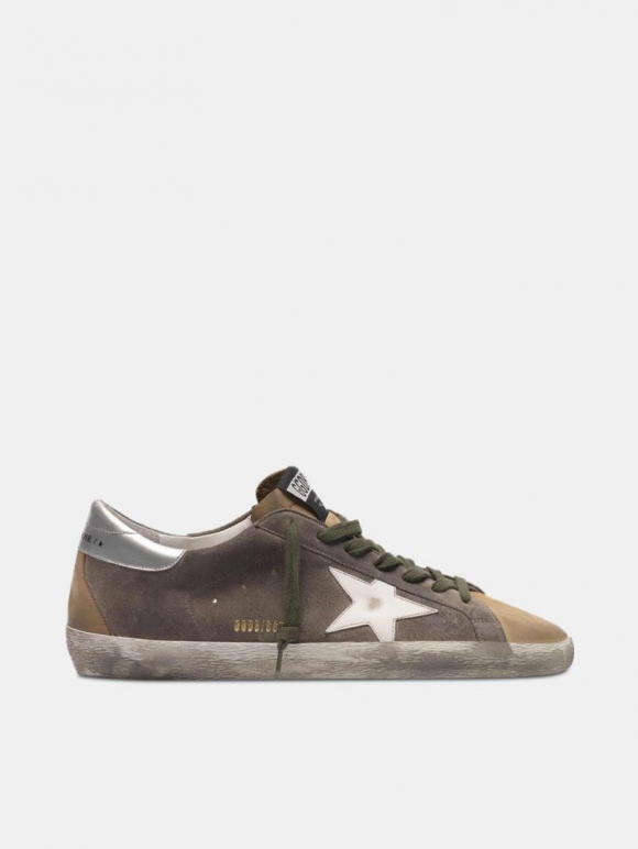 Two-tone Super-Star golden goose sneakers in suede with white st