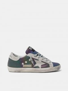 Super-Star golden goose sneakers with rainbow glitter