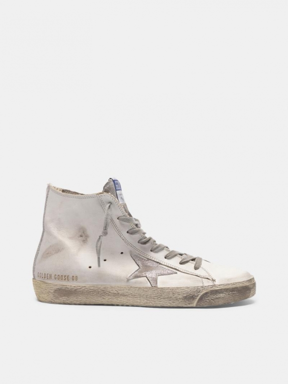 Francy golden goose sneakers in leather with suede star