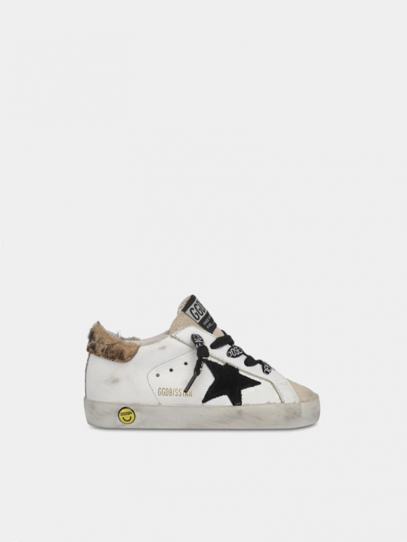 Super-Star golden goose sneakers with leopard-print pony skin he