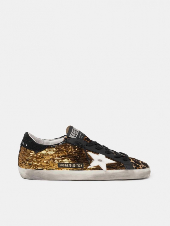 Men Limited Edition Super-Star with sequins and leopard-print