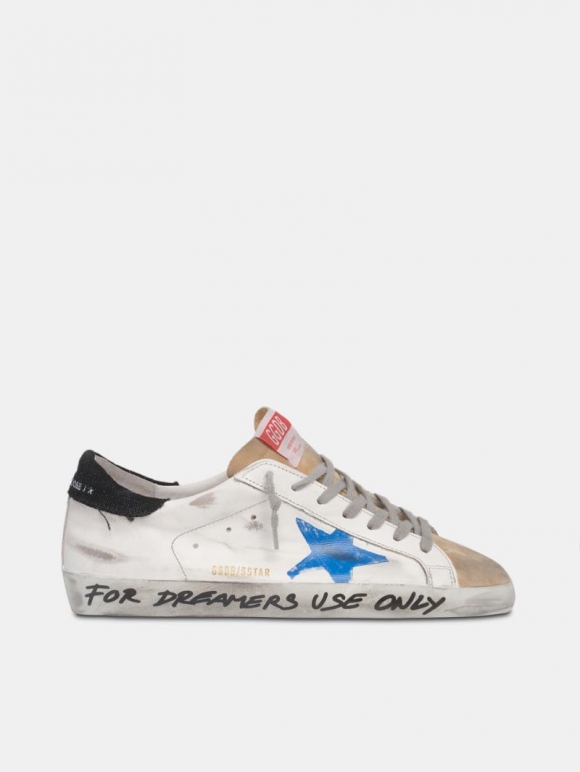 Super-Star golden goose sneakers with printed blue star