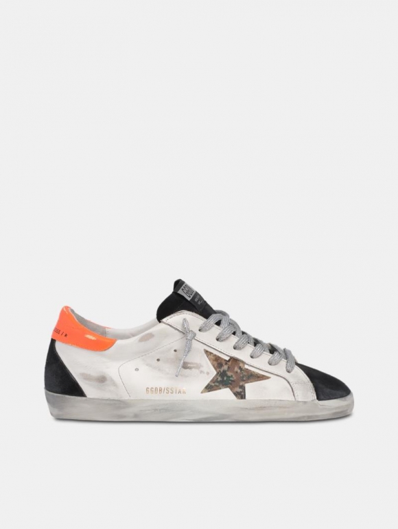 Super-Star golden goose sneakers with pixel camouflage star