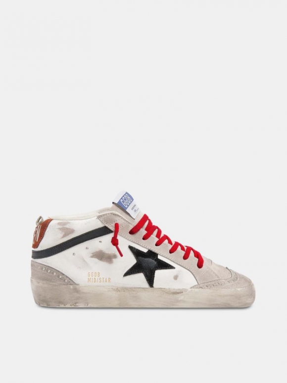 Mid Star golden goose sneakers in leather with suede star