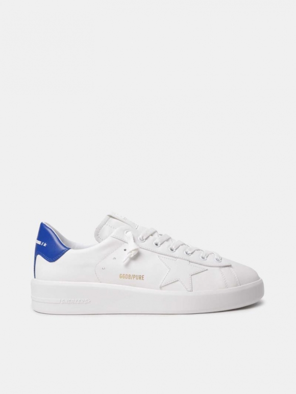 PURESTAR golden goose sneakers with blue heel tab