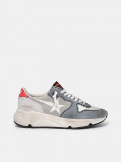 Grey Running Sole golden goose sneakers in suede and canvas