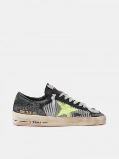 Stardan golden goose sneakers with glittery upper, fluorescent y