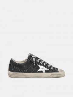 V-Star LTD golden goose sneakers in denim with silver star and v