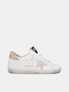 White Super-Star golden goose sneakers with gold heel tab