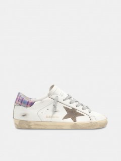 Super-Star golden goose sneakers with colored jacquard heel tab
