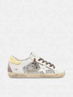 LTD Super-Star golden goose sneakers in leather and glitter with
