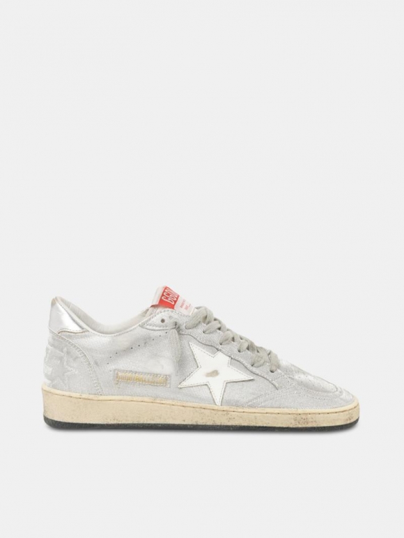 Ball Star LTD golden goose sneakers in silver leather