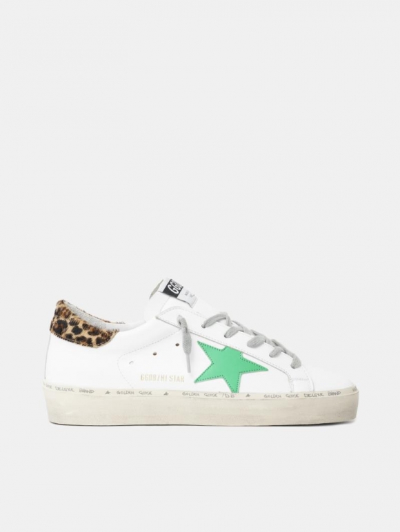 Hi Star golden goose sneakers with leopard-print heel tab