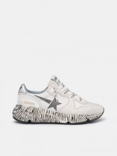 Running Sole golden goose sneakers with zebra-print sole and cry