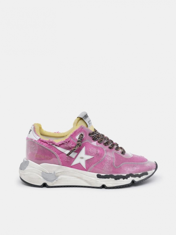 Fuchsia Running Sole LTD golden goose sneakers with raw edges