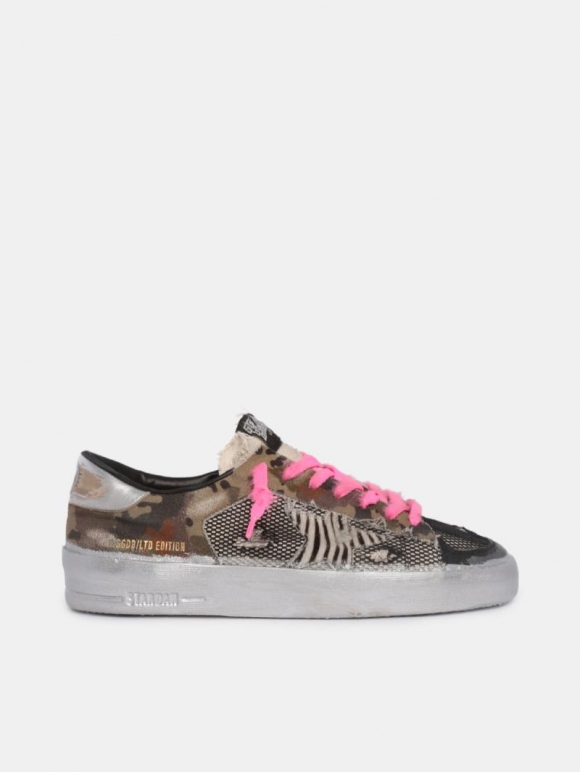 LTD Stardan golden goose sneakers in camouflage cotton with a ze