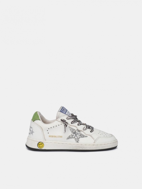 Ball Star golden goose sneakers with zebra-print laces and star